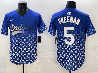 Men's Los Angeles Dodgers #5 Freddie Freeman Blue Limited Stitched Baseball Jersey Men's Los Angeles Dodgers #5 Freddie Freeman Blue Limited Stitched Baseball Jersey