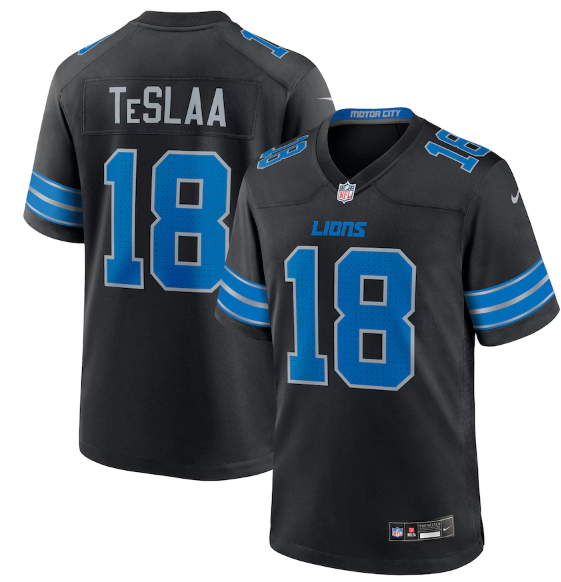 Men's Detroit Lions #18 Isaac TeSlaa Wblack  Vapor Limited Football Stitched Jersey Men's Detroit Lions #18 Isaac TeSlaa Wblack  Vapor Limited Football Stitched Jersey