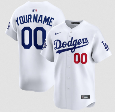 Men's Los Angeles Dodgers ACTIVE PLAYER Custom White 2025 Champions Stitched Baseball Jersey Men's Los Angeles Dodgers ACTIVE PLAYER Custom White 2025 Champions Stitched Baseball Jersey