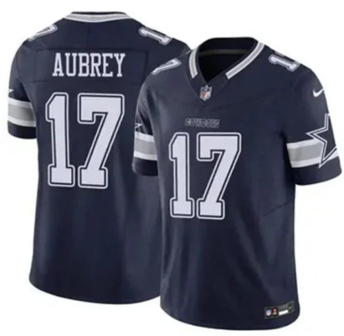 Mens 17 Brandon Aubrey Vapor Navy Blue Stitched Jersey Mens 17 Brandon Aubrey Vapor Navy Blue Stitched Jersey