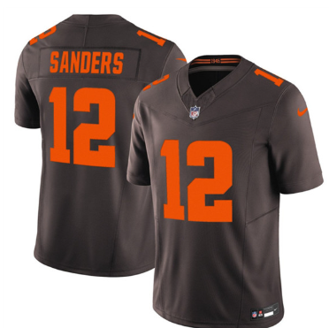 Men's Cleveland Browns #12 Shedeur Sanders Brown 2025 F.U.S.E. Alpha Dawg Limited Football Stitched Jersey Men's Cleveland Browns #12 Shedeur Sanders Brown 2025 F.U.S.E. Alpha Dawg Limited Football Stitched Jersey