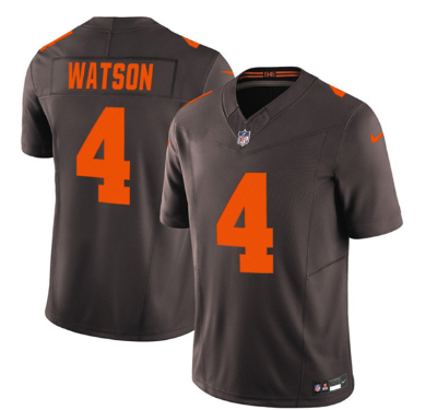Men's Cleveland Browns #4 Deshaun Watson Brown 2025 F.U.S.E. Alpha Dawg Limited Football Stitched Jersey Men's Cleveland Browns #4 Deshaun Watson Brown 2025 F.U.S.E. Alpha Dawg Limited Football Stitched Jersey