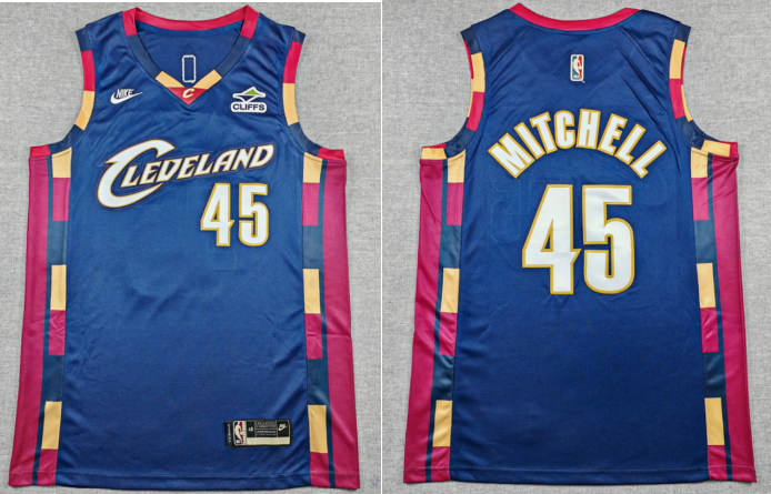 Men's Cleveland Cavaliers #45 Donovan Mitchell Stitched Jersey Men's Cleveland Cavaliers #45 Donovan Mitchell Stitched Jersey