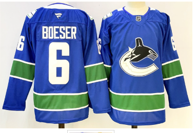 Men's Vancouver Canucks #6 Brock Boeser Royal 2024-25 Home Stitched Hockey Jersey Men's Vancouver Canucks #6 Brock Boeser Royal 2024-25 Home Stitched Hockey Jersey