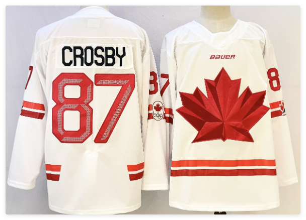 Men's Canada Hockey #87 Sidney Crosby White Stitched Jersey Men's Canada Hockey #87 Sidney Crosby White Stitched Jersey