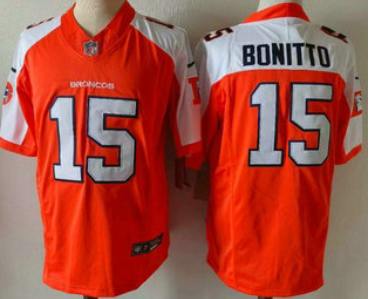 Men's Denver Broncos #15 Nik Bonitto Orange Thanksgiving FUSE Vapor Jersey Men's Denver Broncos #15 Nik Bonitto Orange Thanksgiving FUSE Vapor Jersey