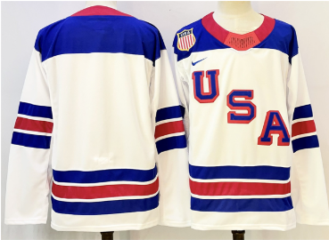 Men's USA Blank White 2025-2026 Stitched Jersey