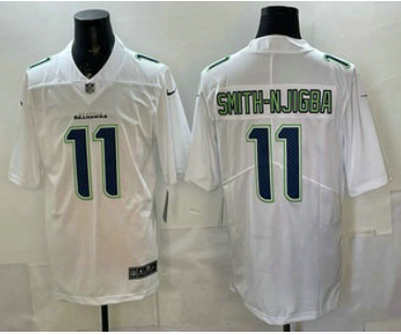 Men's Seattle Seahawks #11 Jaxon Smith-Njigba Limited White Fashion Vapor Jersey