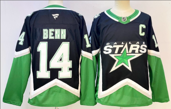 Men's Dallas Stars #14 Jamie Benn Black 2025-26 Alternate Stitched Hockey Jersey Men's Dallas Stars #14 Jamie Benn Black 2025-26 Alternate Stitched Hockey Jersey