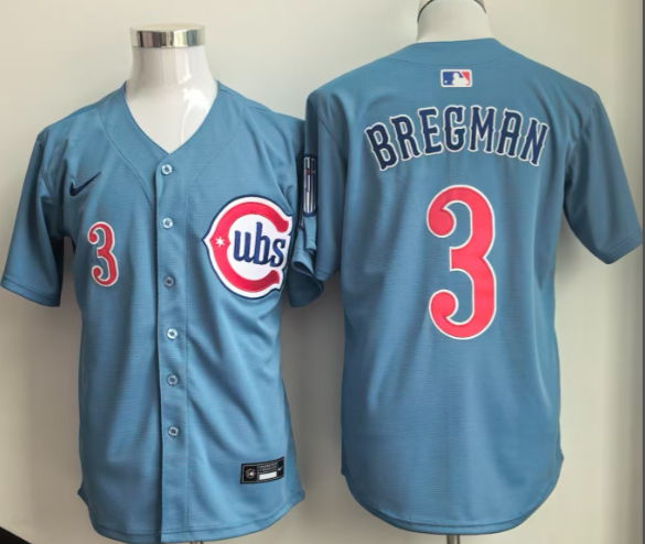 Men's Chicago Cubs #3 Alex Bregman  Limited Stitched Baseball Jersey