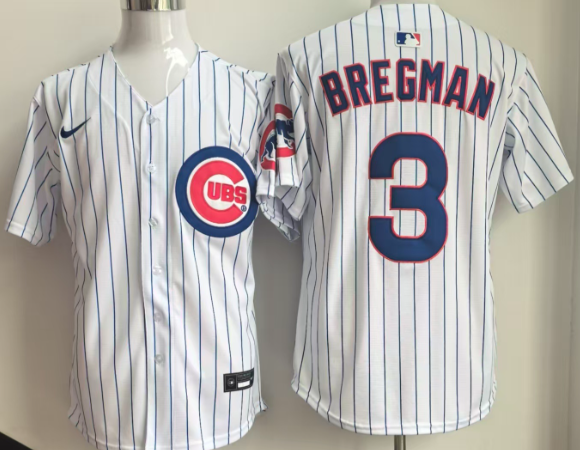 Men's Chicago Cubs #3 Alex Bregman  Limited Stitched Baseball Jersey