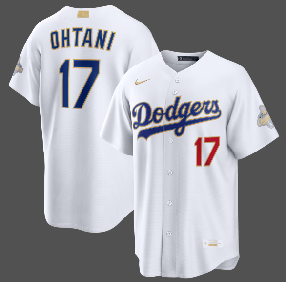 Men's Los Angeles Dodgers #17 Shohei Ohtani Nike White 2026 Gold Collection Stadium Jersey