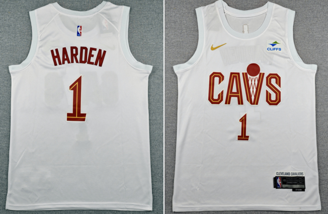 Men's Cleveland Cavaliers #1 James Harden Orange 2025-26 Stitched Basketball Jersey
