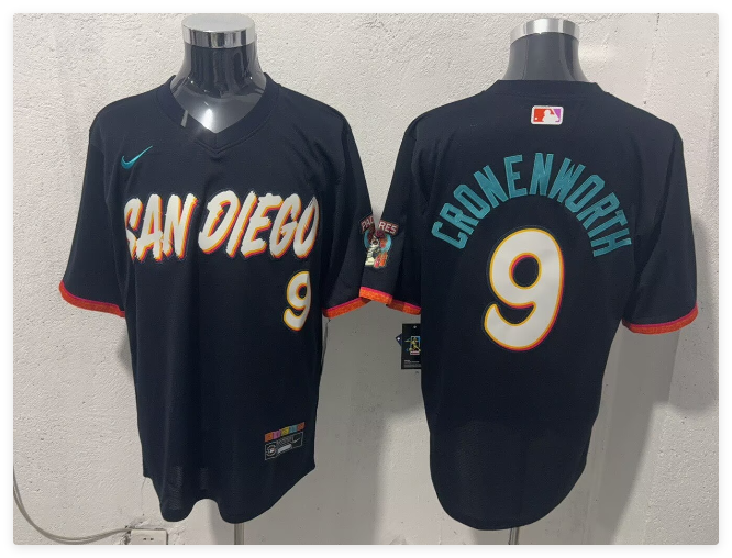 Men's San Diego Padres #9 Jake Cronenworth Black 2026 City Connect Stadium Jersey