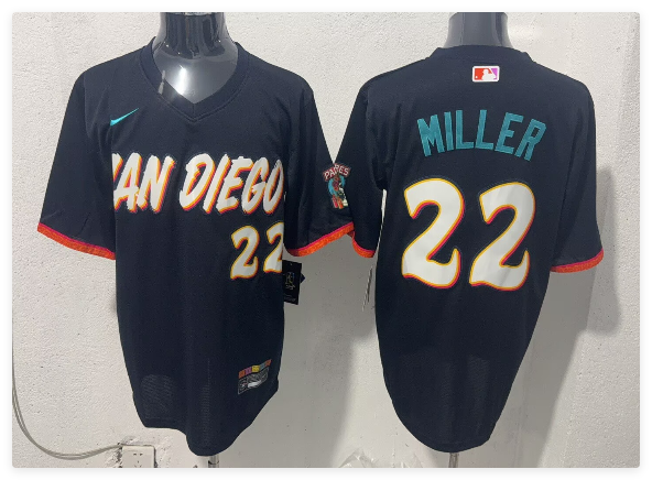 Men's San Diego Padres #22 Mason Miller Black 2026 City Connect Stadium Jersey