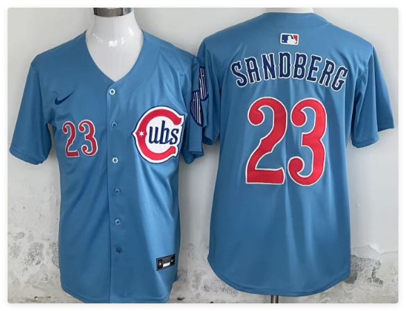 men's Chicago Cubs #23 Ryne Sandberg Blue Limited Stitched Baseball Jersey