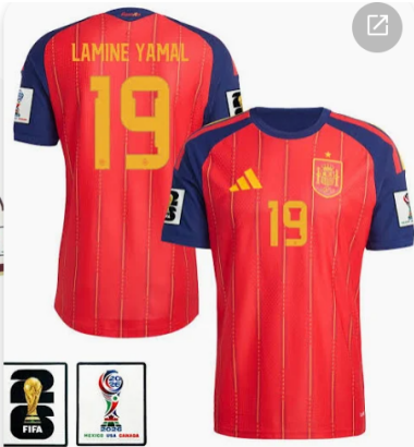 Lamine Yamal 19 Spain National Team 2026 x World Cup Patch Home Jersey