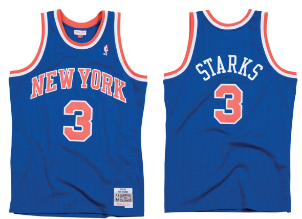 John Starks Mitchell & Ness 91-92 Road Swingman Jersey