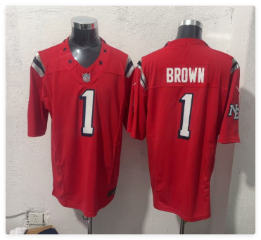 Men's New England Patriots #1 A.J. Brown 2026  F.U.S.E. Limited Football Stitched Jersey