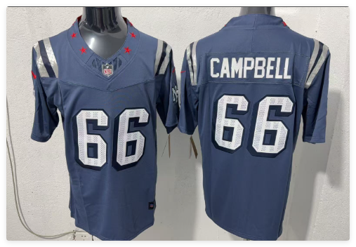 Men's Will Campbell Storm Blue 2025 Rivalries Collection Limited Stitched Jersey