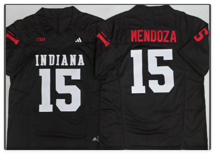 Indiana Hoosiers Black #15 MENDOZA  stitched jersey men