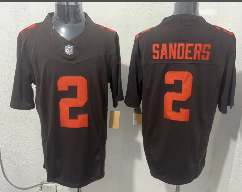 Men's Cleveland Browns #2 Shedeur Sanders Brown 2026 Vapor Limited Football Stitched Jersey