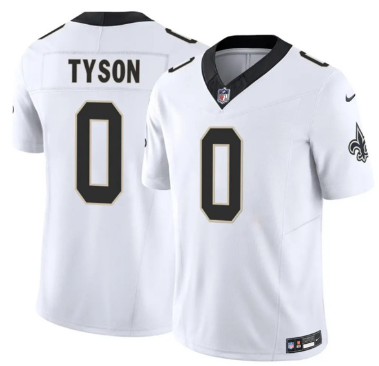 Men's New Orleans Saints #0 Jordyn Tyson White 2026 F.U.S.E Vapor Limited Football Stitched Jersey