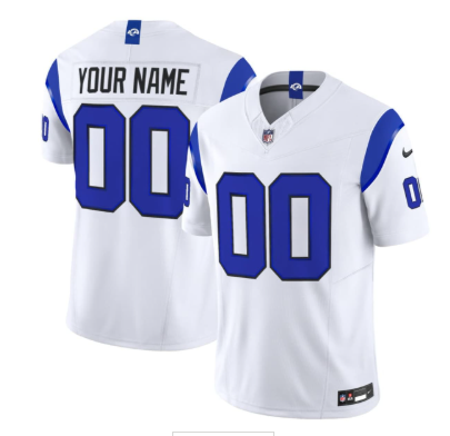 Men's Los Angeles Rams Active Player Custom White 2026 F.U.S.E. Vapor Limited Football Stitched Jersey