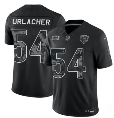 Men's Chicago Bears #54 Brian Urlacher Black 2026 F.U.S.E. Salute to Service Limited Football Stitched Jersey