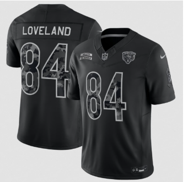 Men's Chicago Bears #84 Colston Loveland Black 2026 F.U.S.E. Salute to Service Limited Football Stitched Jersey