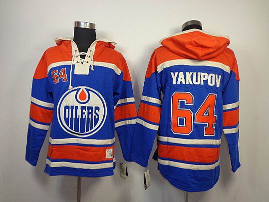 Reebok Edmonton Oilers YAKUPOV 64 blue NHL Hooded Sweatshirt Reebok Edmonton Oilers YAKUPOV 64 blue NHL Hooded Sweatshirt