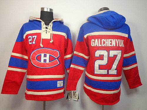 Reebok NHL Montreal Canadiens GALCHENYUK 27 red Hooded Sweatshirt Reebok NHL Montreal Canadiens GALCHENYUK 27 red Hooded Sweatshirt