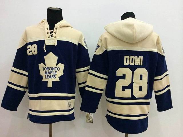 Toronto Maple Leafs #28 Tie Domi Blue NHL Hooded Sweatshirt Toronto Maple Leafs #28 Tie Domi Blue NHL Hooded Sweatshirt