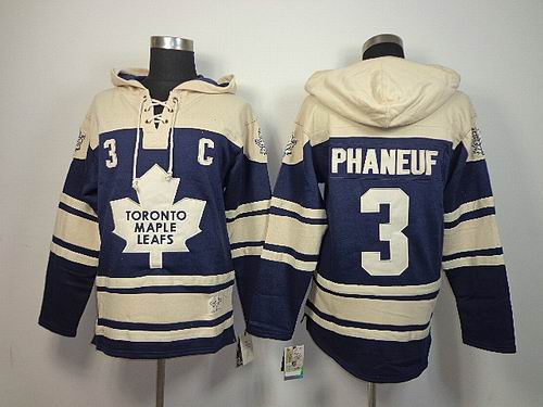Toronto Maple Leafs #3 Dion Phaneuf Blue NHL Hooded Sweatshirt Toronto Maple Leafs #3 Dion Phaneuf Blue NHL Hooded Sweatshirt