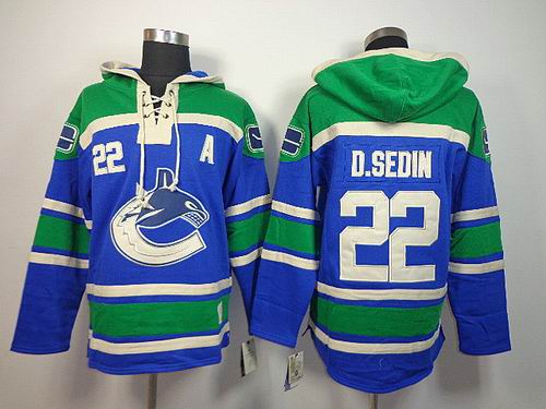 Vancouver Canucks 22# D.SEDIN blue nhl Hooded Sweatshirt Vancouver Canucks 22# D.SEDIN blue nhl Hooded Sweatshirt