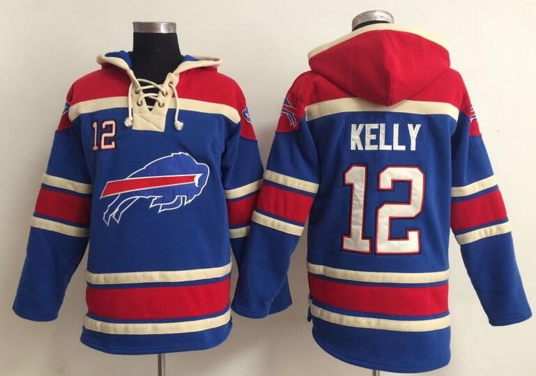 men Buffalo Bills 12 Kelly blue football nfl Hooded Hoodies men Buffalo Bills 12 Kelly blue football nfl Hooded Hoodies