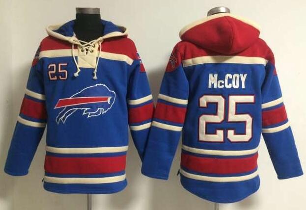men Buffalo Bills 25 LeSean McCoy blue football nfl Hooded Hoodies