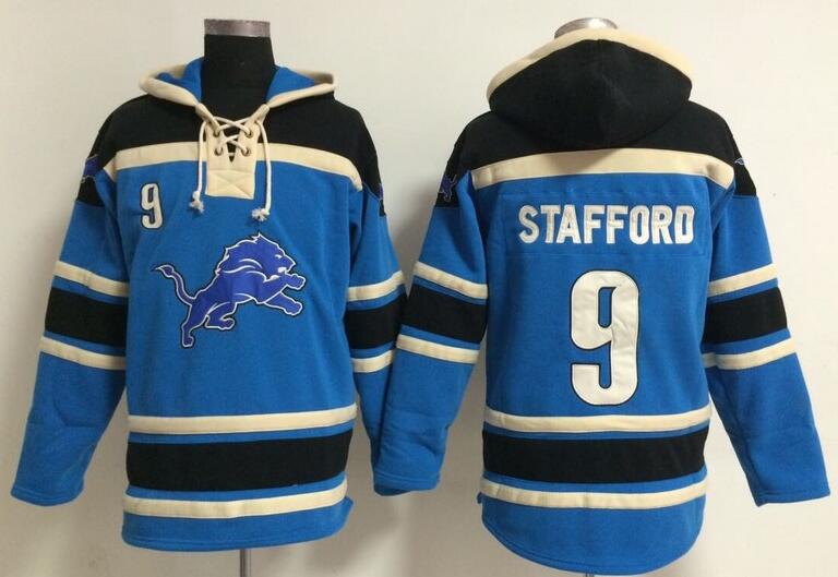 men Detroit Lions 9 Matthew Stafford blue football nfl Hooded Hoodies men Detroit Lions 9 Matthew Stafford blue football nfl Hooded Hoodies