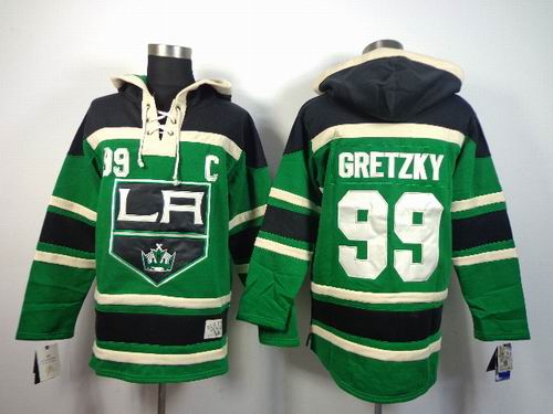 reebok Los Angeles Kings 99# GRETZKY green NHL hooded sweatshirt reebok Los Angeles Kings 99# GRETZKY green NHL hooded sweatshirt