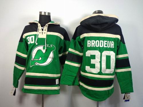 reebok New Jersey Devils 30 BRODEUR green NHL hooded sweatshirt reebok New Jersey Devils 30 BRODEUR green NHL hooded sweatshirt