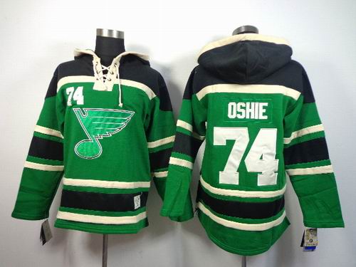 reebok St Louis Blues 74# OSHIE green NHL hooded sweatshirt reebok St Louis Blues 74# OSHIE green NHL hooded sweatshirt